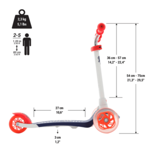 Kinderroller Scooter von 2-5 Jahre – Bild 3